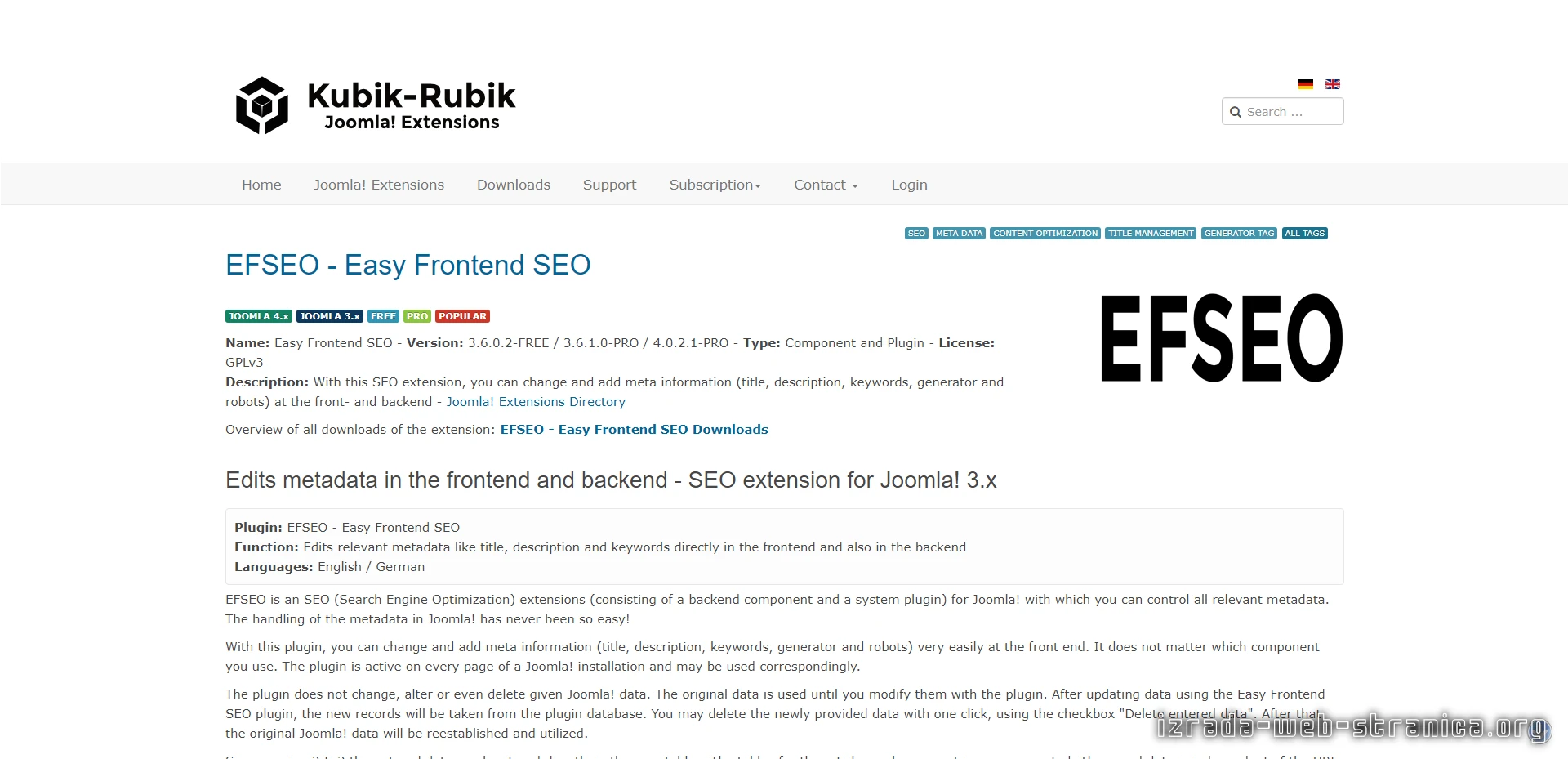 EFSEO Easy Frontend SEO
